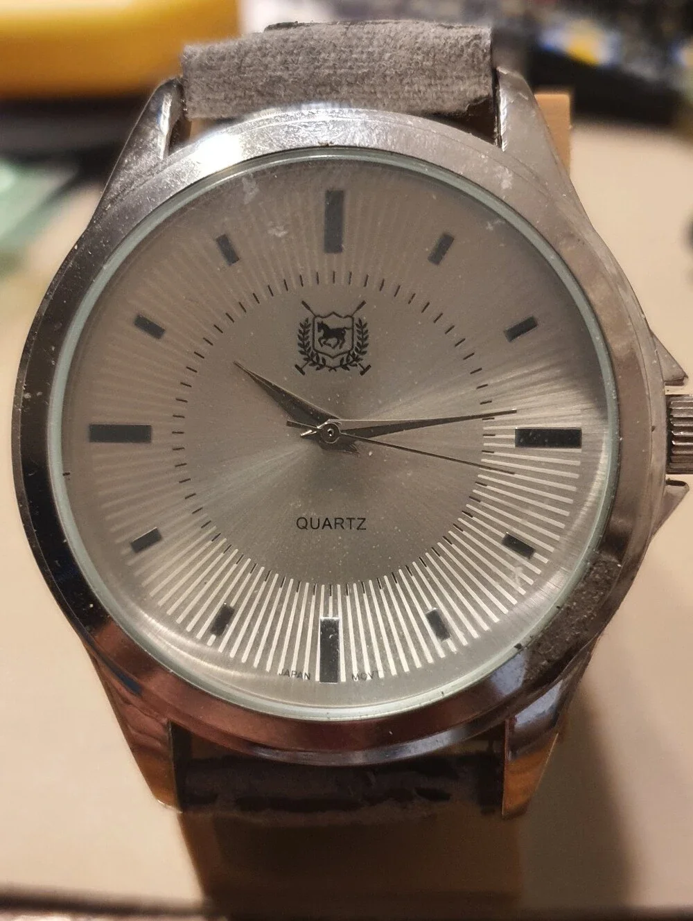 10/$20 US Polo Assn Silver Leather Men's Watch